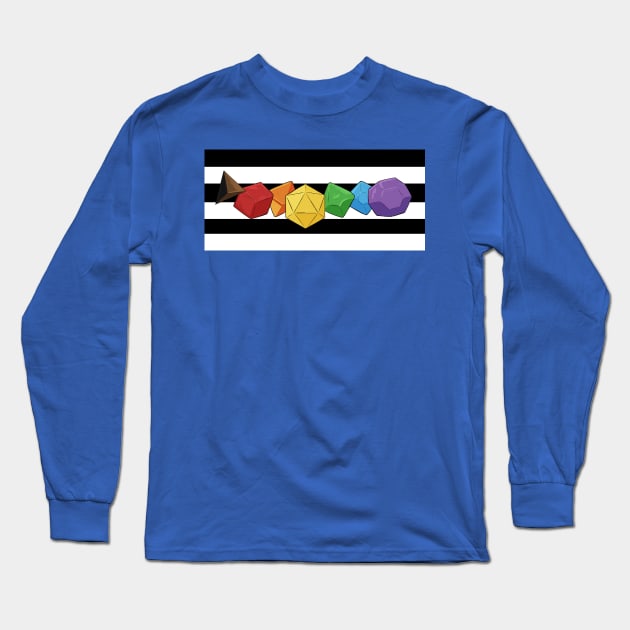 Pride Dice Straight Ally Flag Long Sleeve T-Shirt by DnDoggos